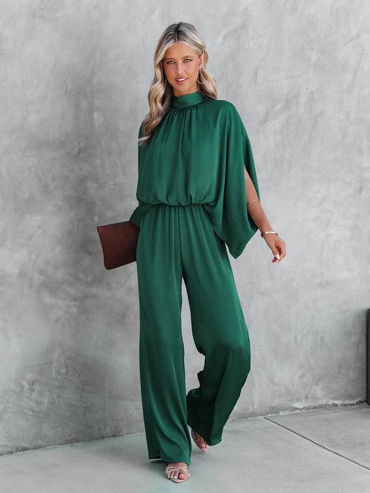 Lozenda - Eleganter grüner Jumpsuit