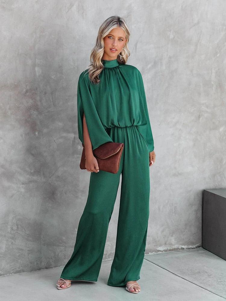 Lozenda - Eleganter grüner Jumpsuit