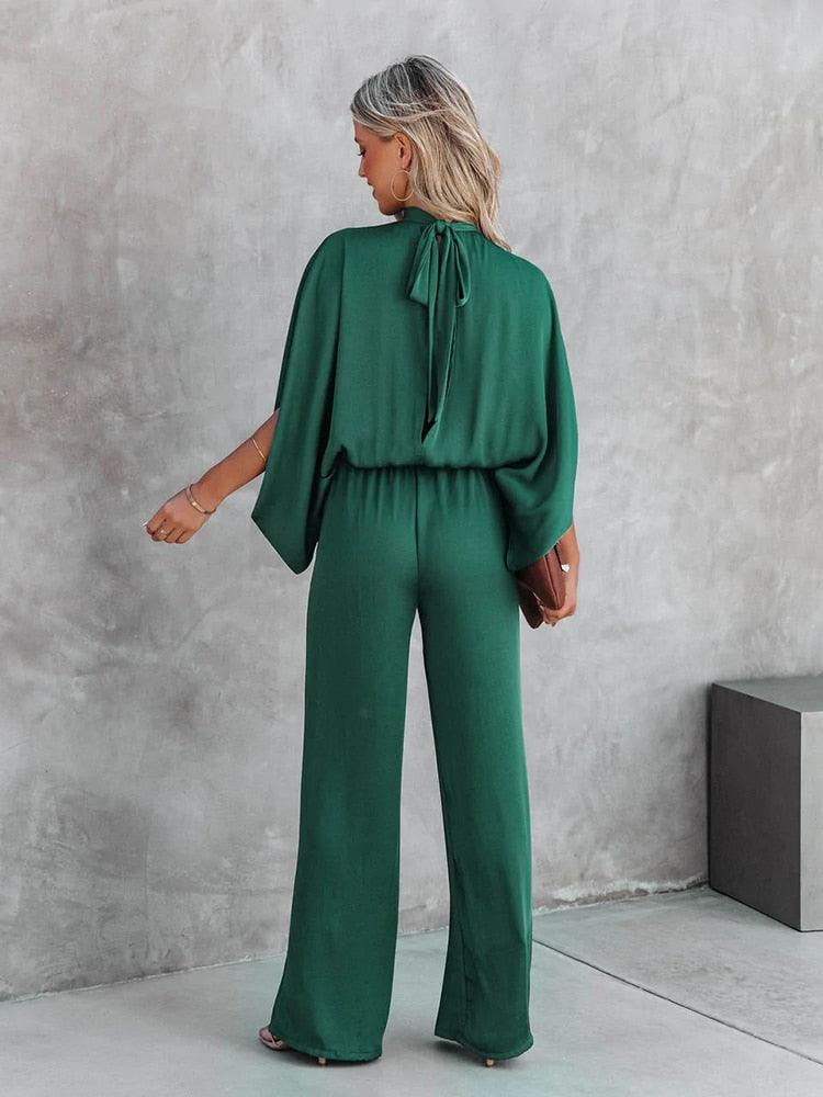 Lozenda - Eleganter grüner Jumpsuit