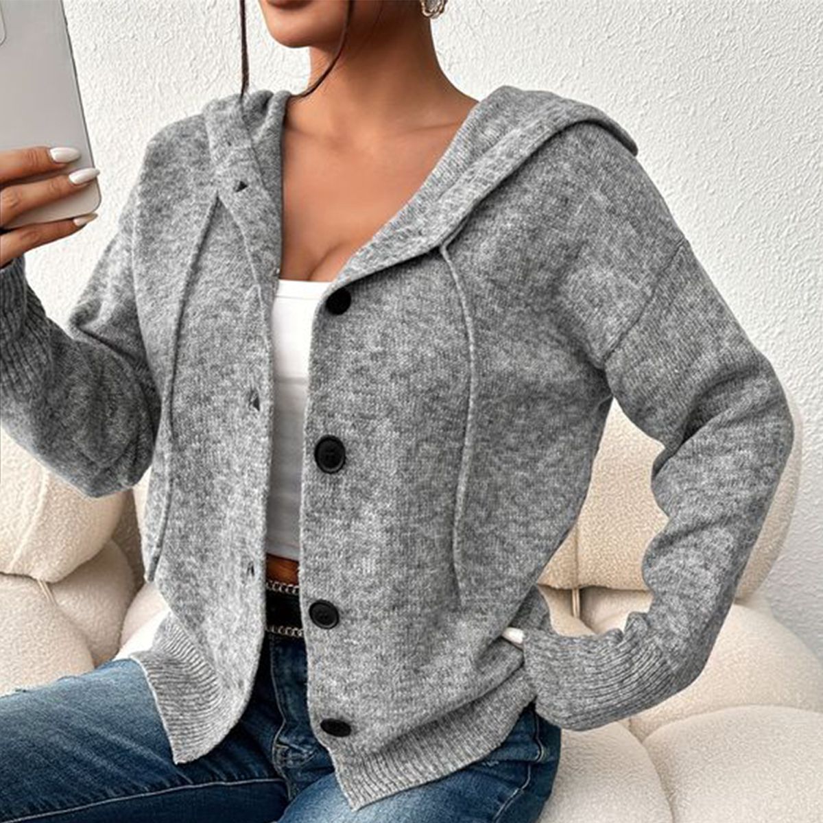 Stylischer Herbst-Cardigan Damen