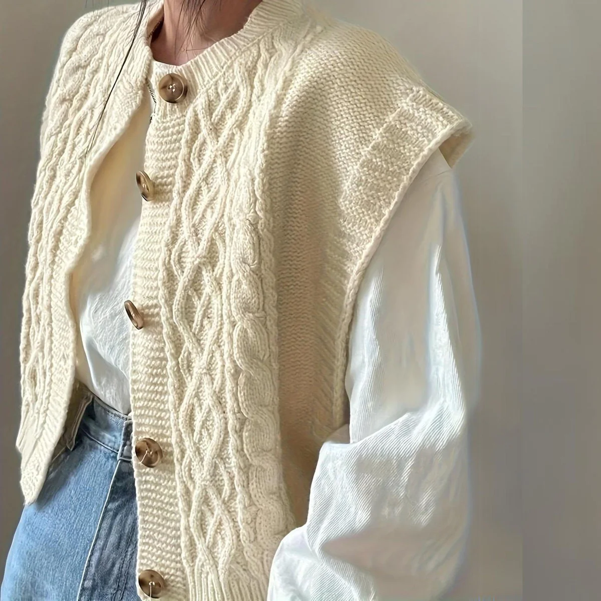 Elise | Stylische lange Strickjacke