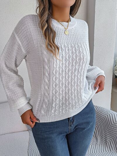 Mia - Exquisiter Pullover mit Zöpfen