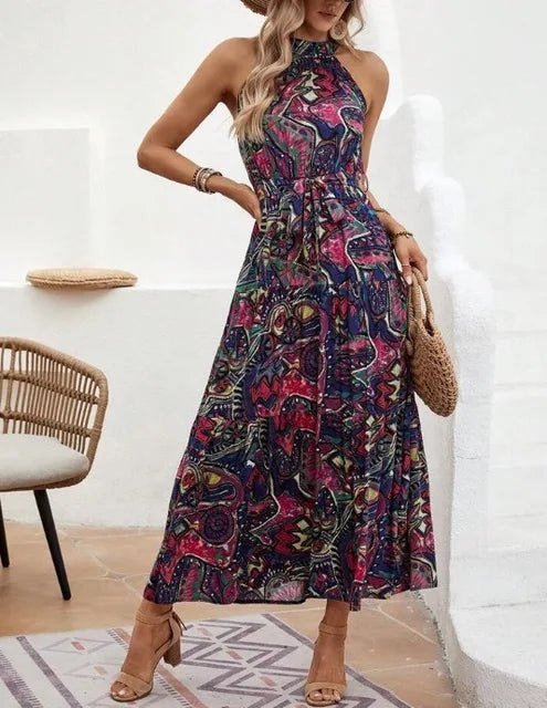 Variant image for Damen Maxikleid Neckholder Fließender Schnitt Festlich - Philine-11