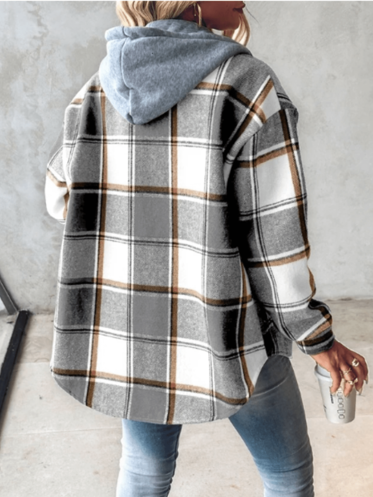 Trendige Damenbluse mit Karomuster
