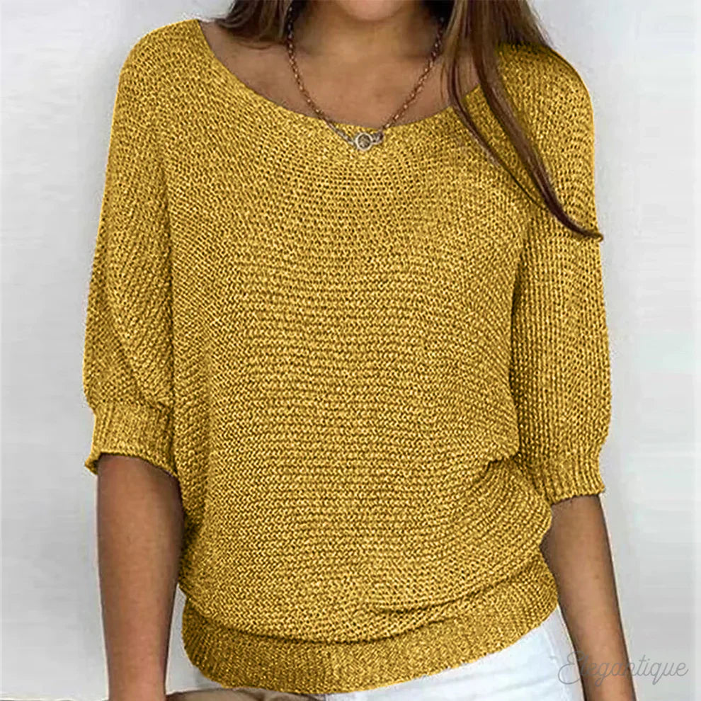 Eleganter Cross-Knit Pullover