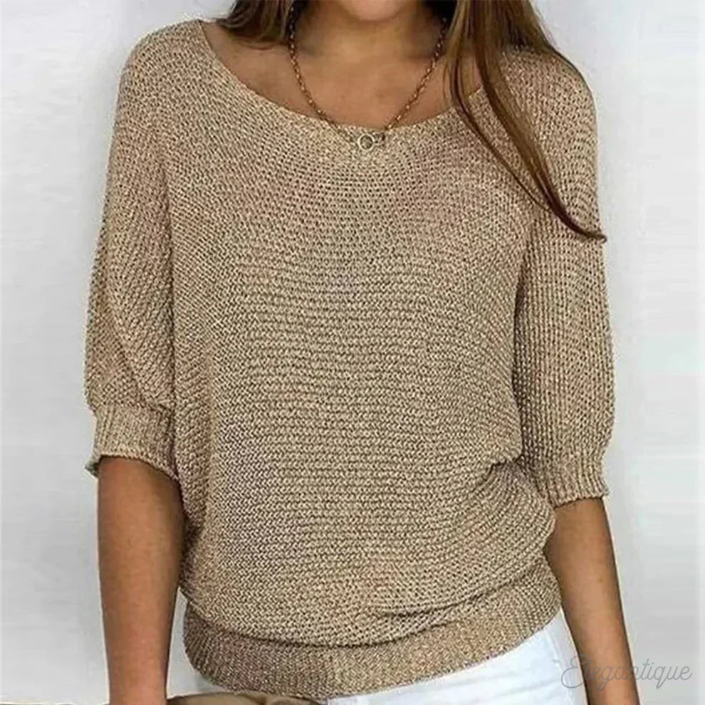 Eleganter Cross-Knit Pullover