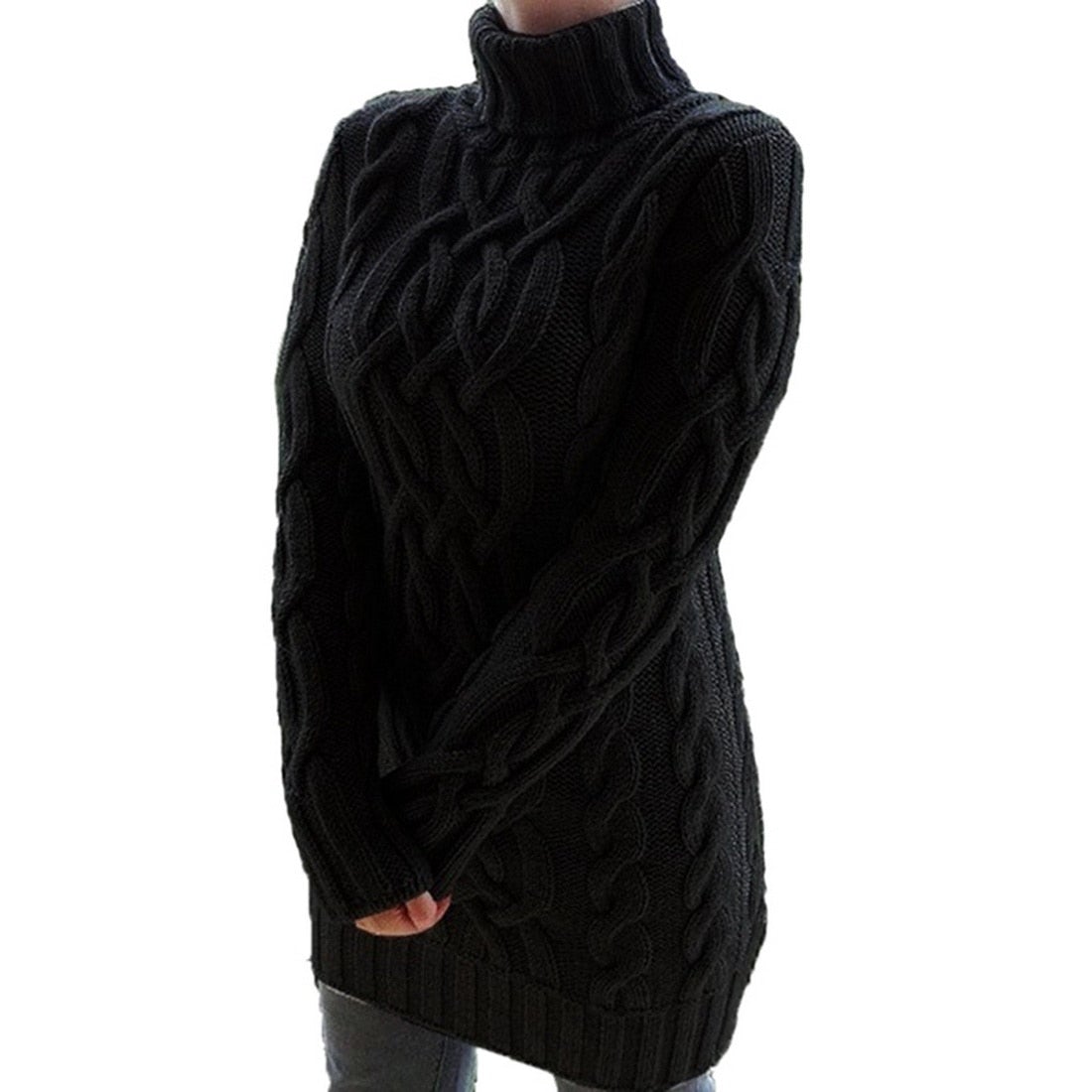 Halte dich kuschelig warm mit diesem stylischen Strickkleid