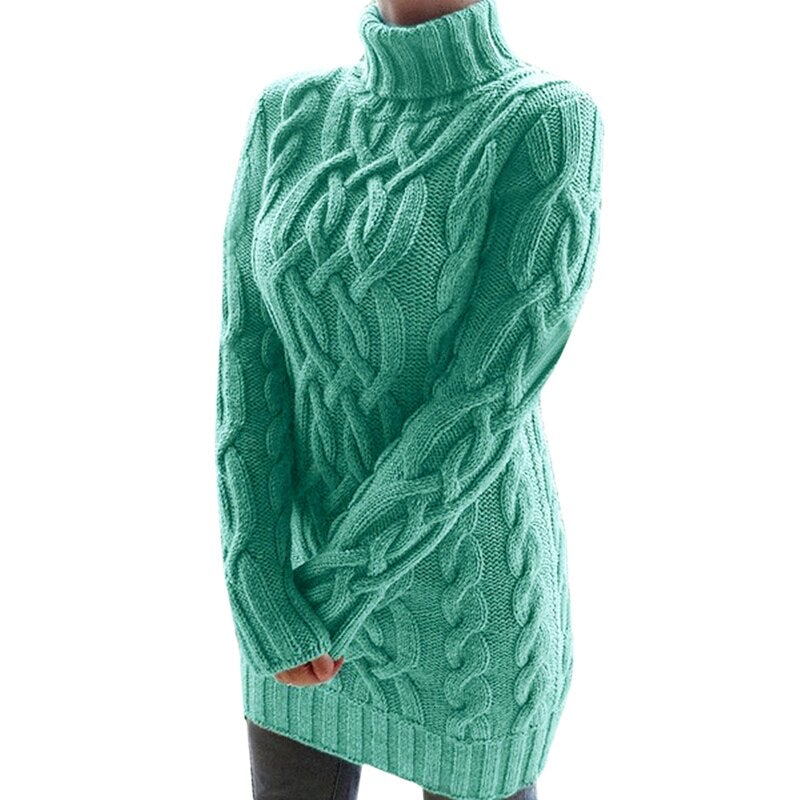 Halte dich kuschelig warm mit diesem stylischen Strickkleid