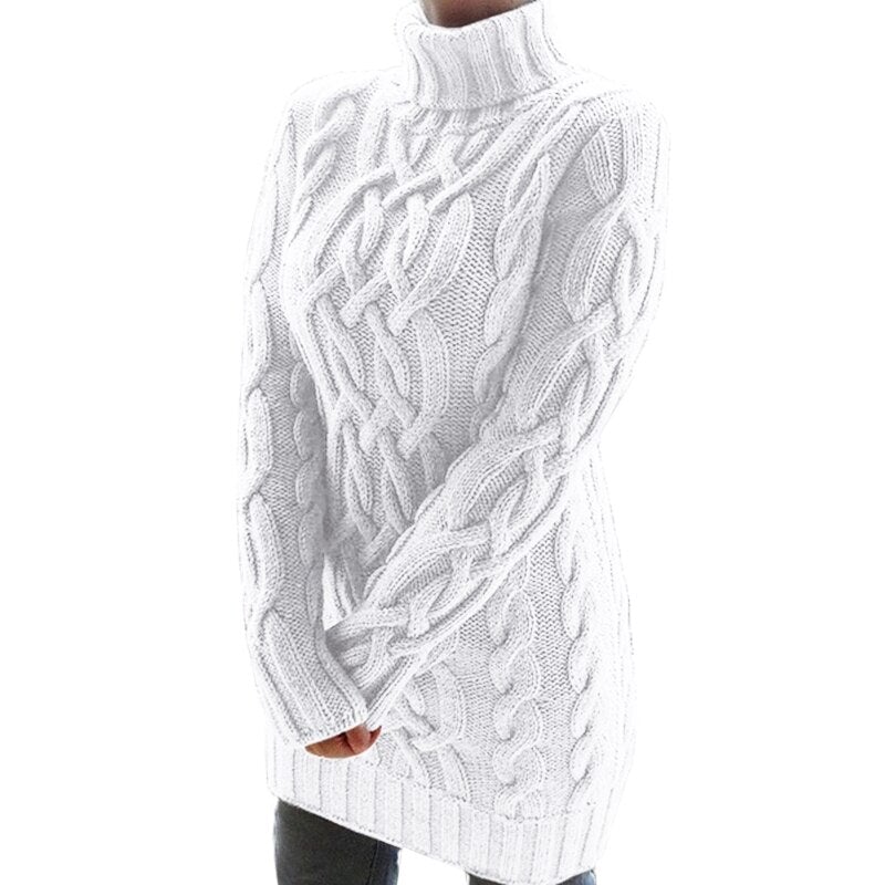 Halte dich kuschelig warm mit diesem stylischen Strickkleid