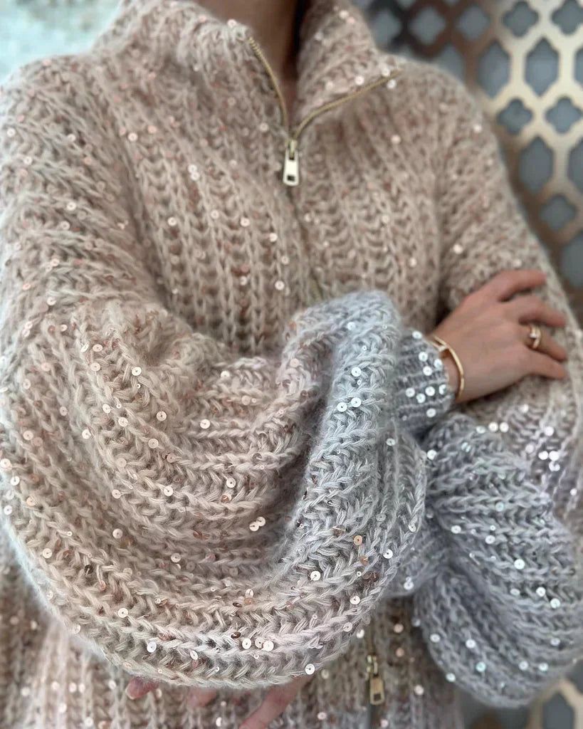 Ilira - Elegante Strickjacke mit Pailletten