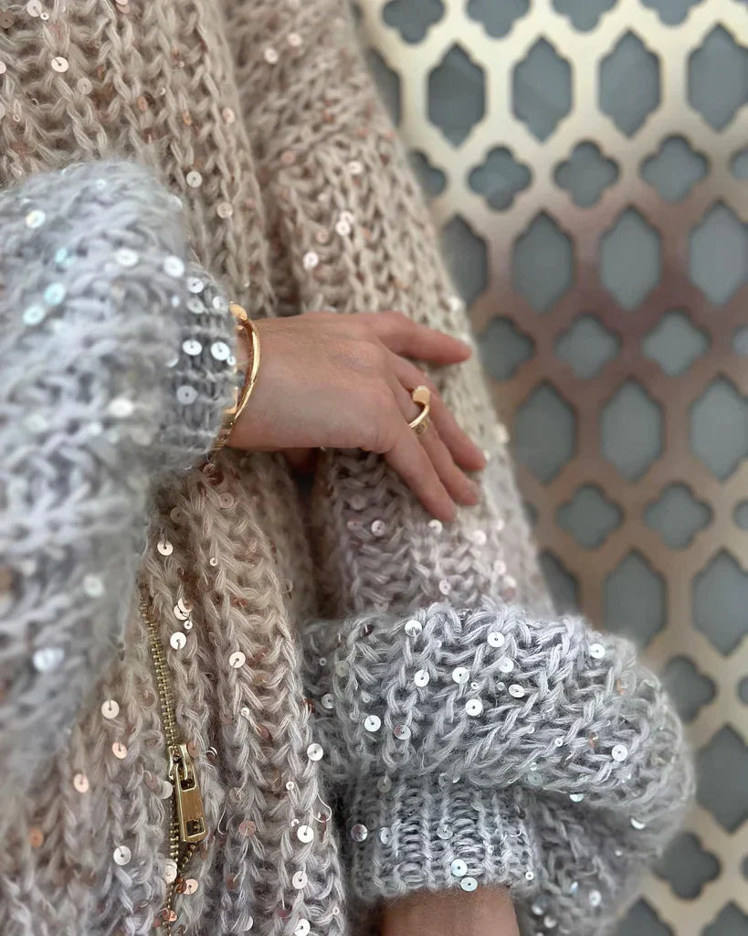 Ilira - Elegante Strickjacke mit Pailletten
