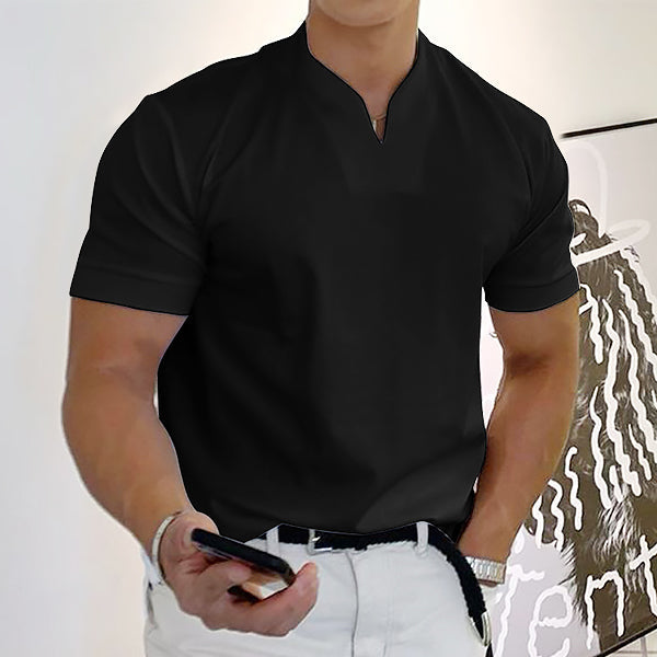 Lozenda - Sportliches Shirt mit V-Ausschnitt