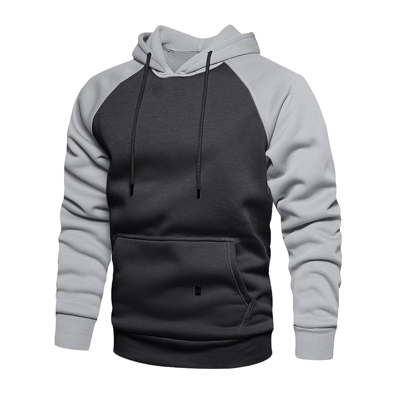 Lozenda - Sportlicher zweifarbiger Hoodie für Männer